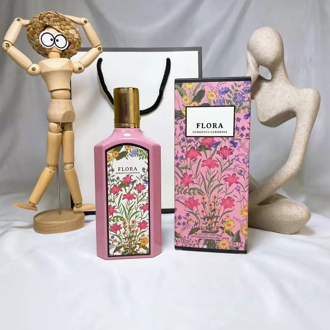 Designer Marque Flora Parfums Pour Femmes Gardenia Cologne 100ml Femme Sexy Jasmin Fragrance Parfums Vaporisateur EDP Parfums Royal Essence bateau rapide