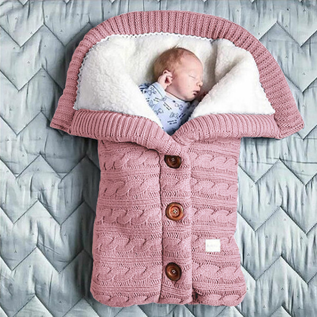 Blankets Swaddling Winter Baby Boys Girls Blanket Envelope Thicken Polar Fleece Infant Swaddle Sleeping Bag For borns Baby Bedding Wrap 220909