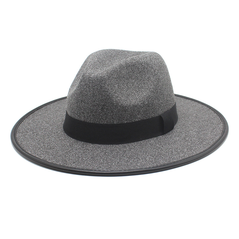 Jazz chapéu de panamá homens homens sentiram chapéus de fedora ampla gabinete feminina fedoras homem outono taps de inverno baps masculino festa de Natal natal