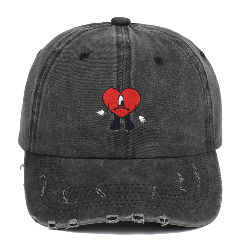 2022 feestmutsen Bad Bunny Borduurde Soft Top Baseball Cap