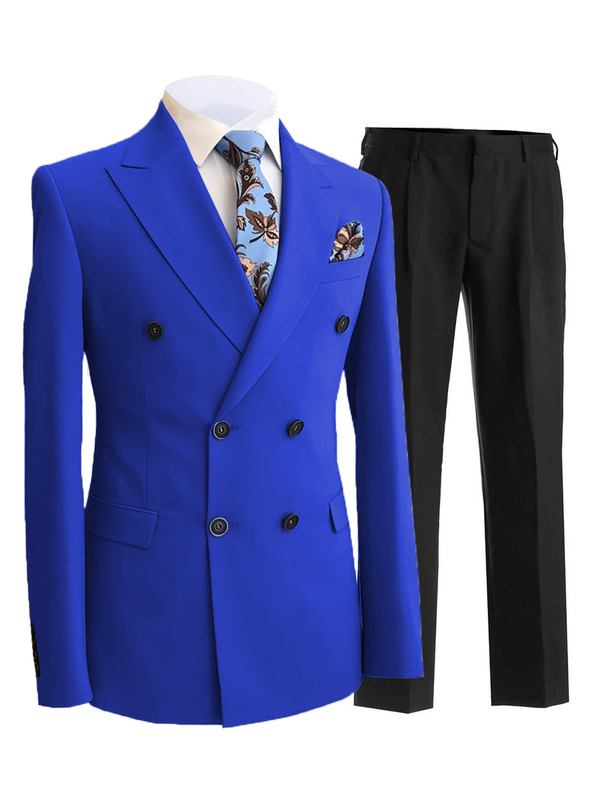 Erkekler Suits Blazers 2 adet beyefendi çift göğüslü yakalı blazer erkek takım elbise pantolonlu resmi beyaz bej ceket düğün damat smokin 220909