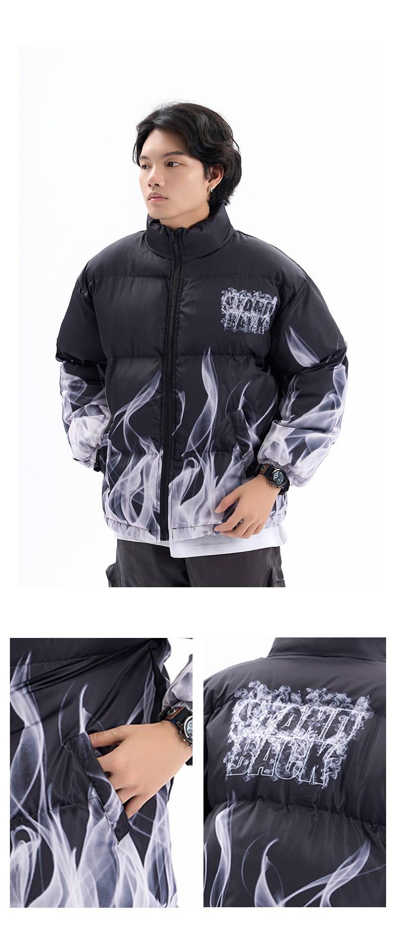 Masculino de parkas vintag hubble capuz parkas casacats mass de rua de hip hop inverno inverno grosso casaco de homem harajuku foffy de tamanho grande para baixo roupas de jaqueta 220909