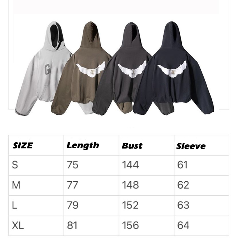 Mens Dove Sweat à capuche Sweatshirts Designer Classic Wests Cpfm Sweats à capuche de luxe Trois parties Nom commun Peace Doves Imprimé Mens Pull Pull à capuche2661451