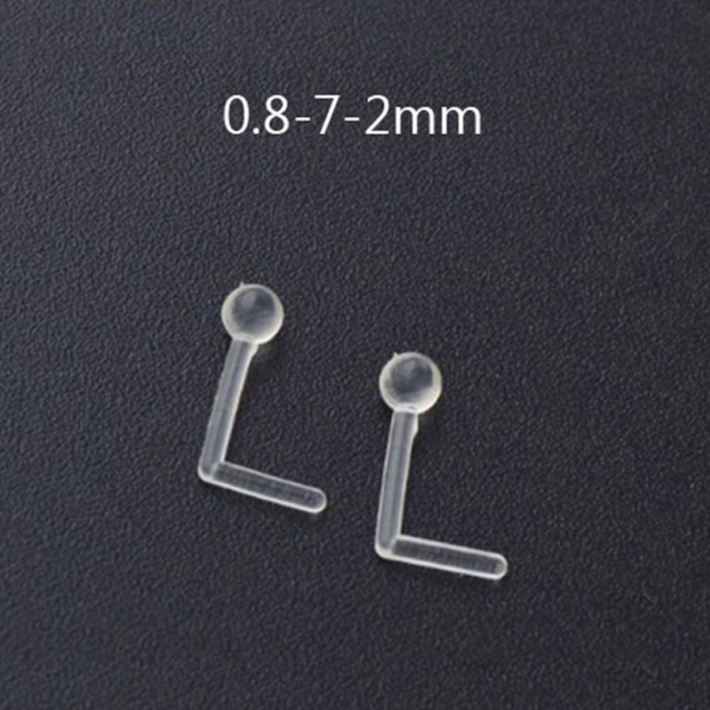 Acrylic Clear Body Piercing Jewelry Retainers Flexible Bioflex 14G 16G 20G Navel Belly Button Ring Lip Labret Piercings Retainer