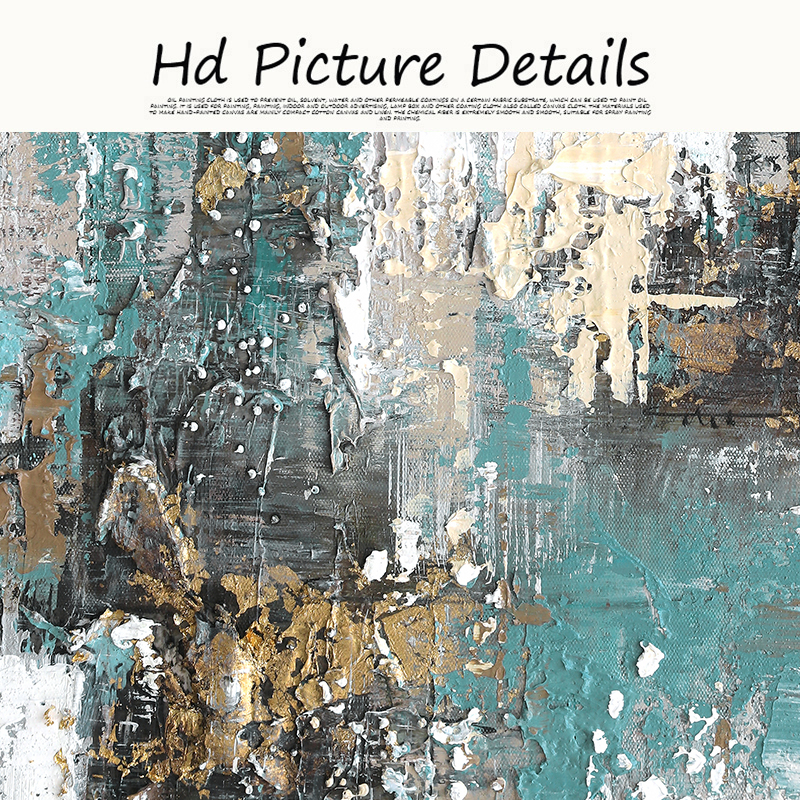 Schilderen abstract groen blauwe HD -prints en posters op canvas tuin muur kunstfoto voor livinng kamer huisdecoratie