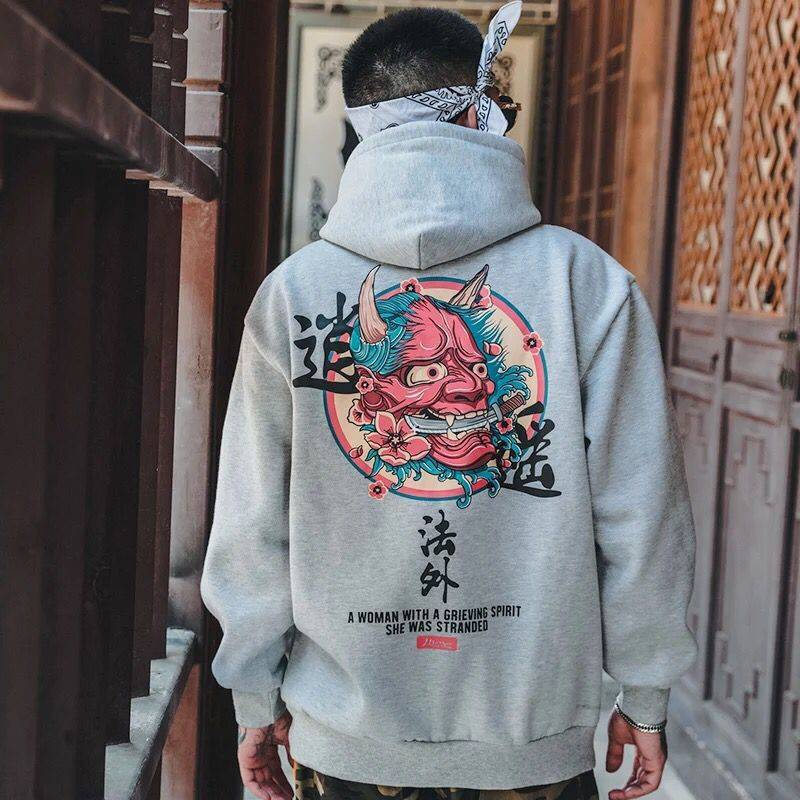 Männer Hoodies Sweatshirts Mode Jungen Coole Hip Hop Japanische Casual Streetwear Frauen Lose Pullover Harajuku Teufel Hoodie Männlich 220912