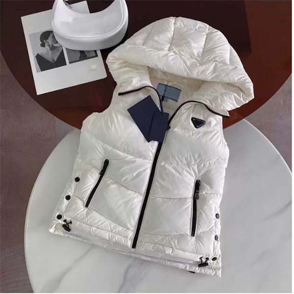 Yelekler Ceket Kış Ceketleri Parkas Paltalar Kapşonlu Su Geçirmez Rüzgar Dermezi Kalın Ters Üçgen Beyaz Lüks Boyut S-L Puffer Tasarımcı Mens