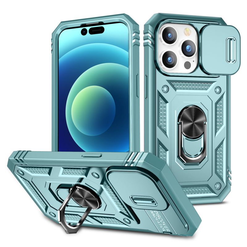 Custodie cellulari colorate con finestra scorrevole con lente iPhone 14 14Pro 13 12 11 conchiglie prevenzione staffa4141616