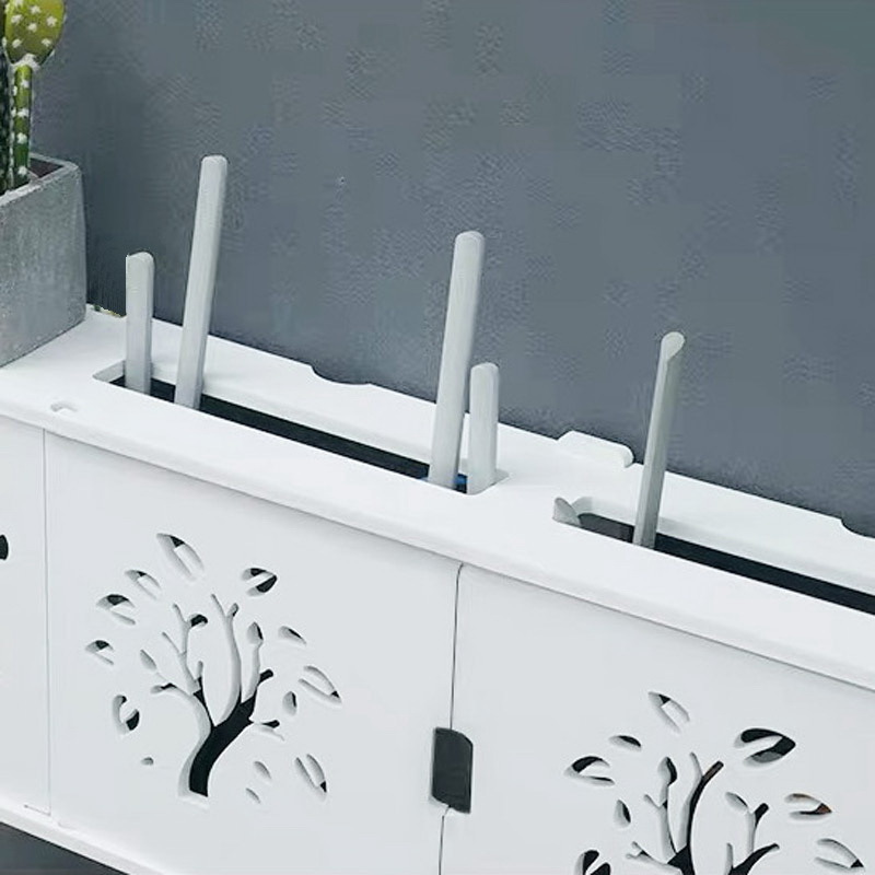 Paniers de stockage Grande boîte de rangement de routeur Wifi sans fil, panneau en PVC, étagère murale suspendue, support de panneau de prise, organisateur de rangement de câbles, décoration de la maison 220912