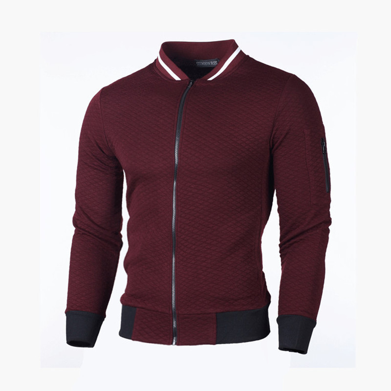 Herrenpullover Herren Stehkragen Jacke Herbst Reißverschluss Lange Ärmel Street Fashion Männer Mantel Lässig Schwarz Rot Grau Weiß Verdicken Kleidung 220912