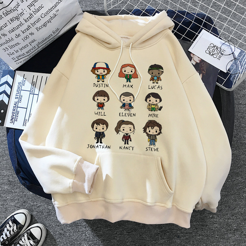 Męskie bluzy bluzy 90. Stranger Things Women Downom Casual Streetwear Hoodie Mężczyznowe ubrania anime harajuku sudadera 220912