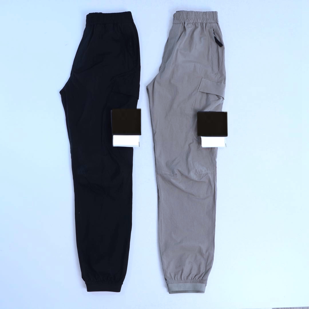 22SS STONE Spring ISLAND Pantaloni da uomo in cotone Bussola di base Distintivo ricamato Utensili Tasca Pantaloni Abbigliamento sportivo Casual3019