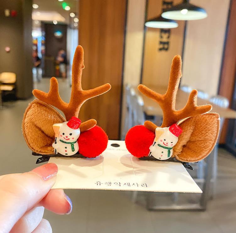 Christmas Antler Hair Clips Adult Children Hairpins Christmas Party Head Ornaments Kids Creative Christmas-Birthday Gifts SN6779