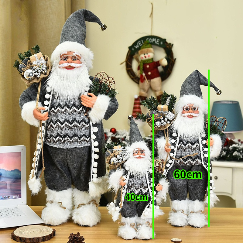 Christmas Decorations 6040cm Big Santa Claus Doll Christmas Tree Decorations for Home Wedding Party Supplies Children Year Xmas Gift Navidad 220921