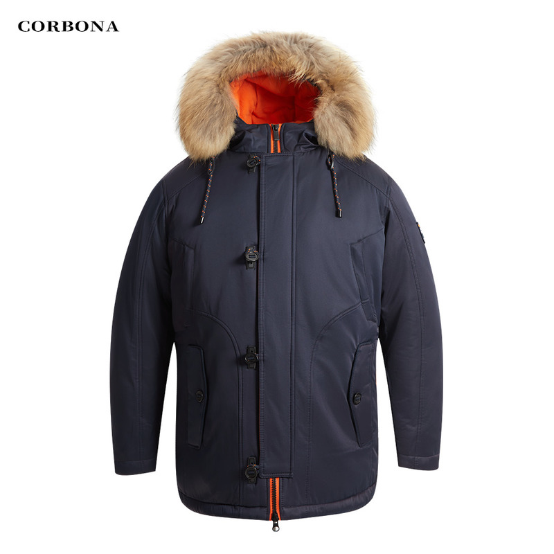 Heren Down Parkas Corbona N3B Type Winter Parka Herenjas Lange Oversize Real Fur Hood Militaire Leger Mannelijke leger Mannelijke jassen Gevotte Fleece Brandkleding 220912