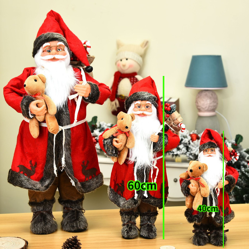 Kerstdecoraties 6040 cm Big Santa Claus Doll Christmas Tree Decorations for Home Wedding Party Supplies Children Year Xmas Gift Navidad 220921