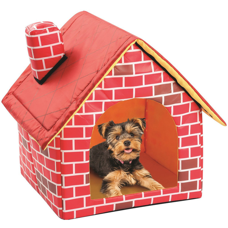 chenils stylos Niche pour chien pliable Lit pour chiot pour petits chiens moyens Chats Grotte Nid Plaid Imprimer Chambre douce et confortable Meilleures ventes 220912