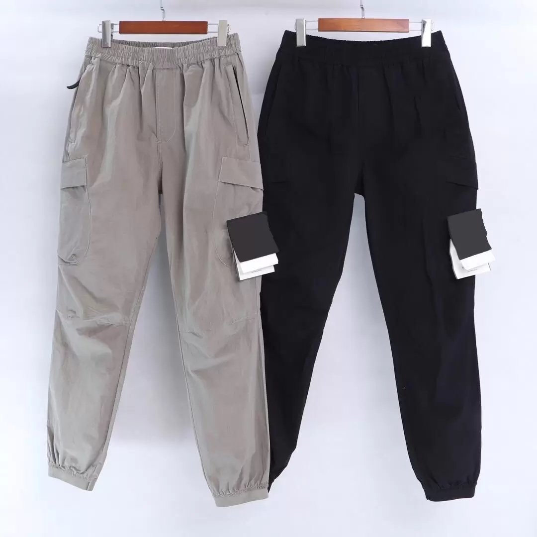 22SS Spring STONE Hombres Pantalones de algodón Brújula básica Insignia Bordado ISLAND Herramientas Bolsillo Pantalones Ropa deportiva Pantalones casuales 02