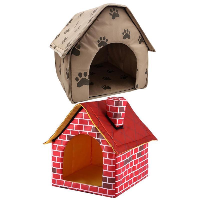 Питомники ручки Портативная собачья дом складная зима теплое домашнее гнездо гнездо палатка кошачья щенка