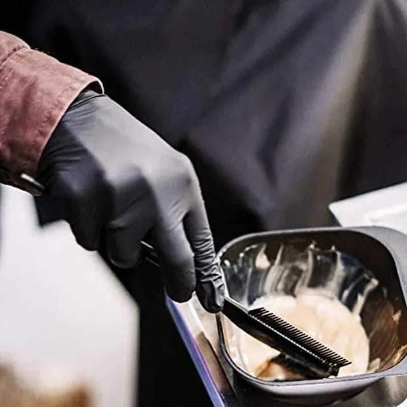 Vijf vingers handschoenen box nitril zwarte wegwerphandschoenen voor keuken tatto huishoudelijk reiniging wasschotel handschoenen pvc latexfree olieveilig 220909