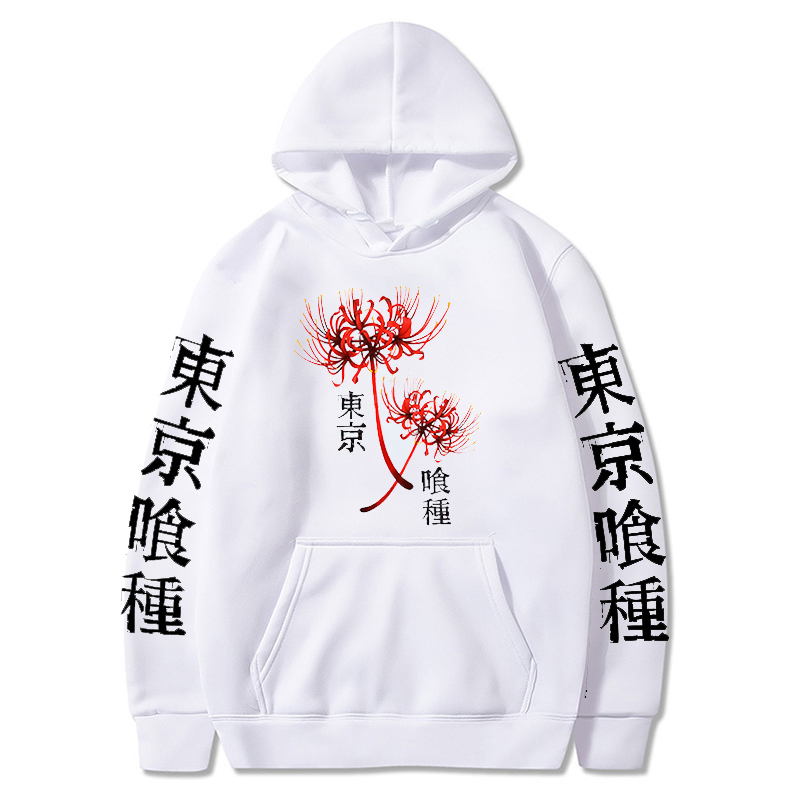 Heren Hoodies Sweatshirts Japanse Anime Hoodie Tokyo Ghoul Spider Lily Mannen Vrouwen Harajuku Sweatshirt Herfst Unisex Mode Streetwear Kanekiken Tops 220924