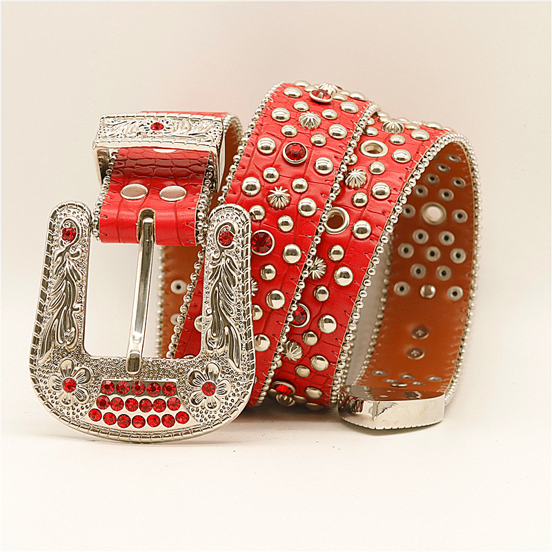 Belts Punk Rock Crystal Men Women Western Cowboy With Diamond Bing Y2K Disco E Girls For Jeans 220912