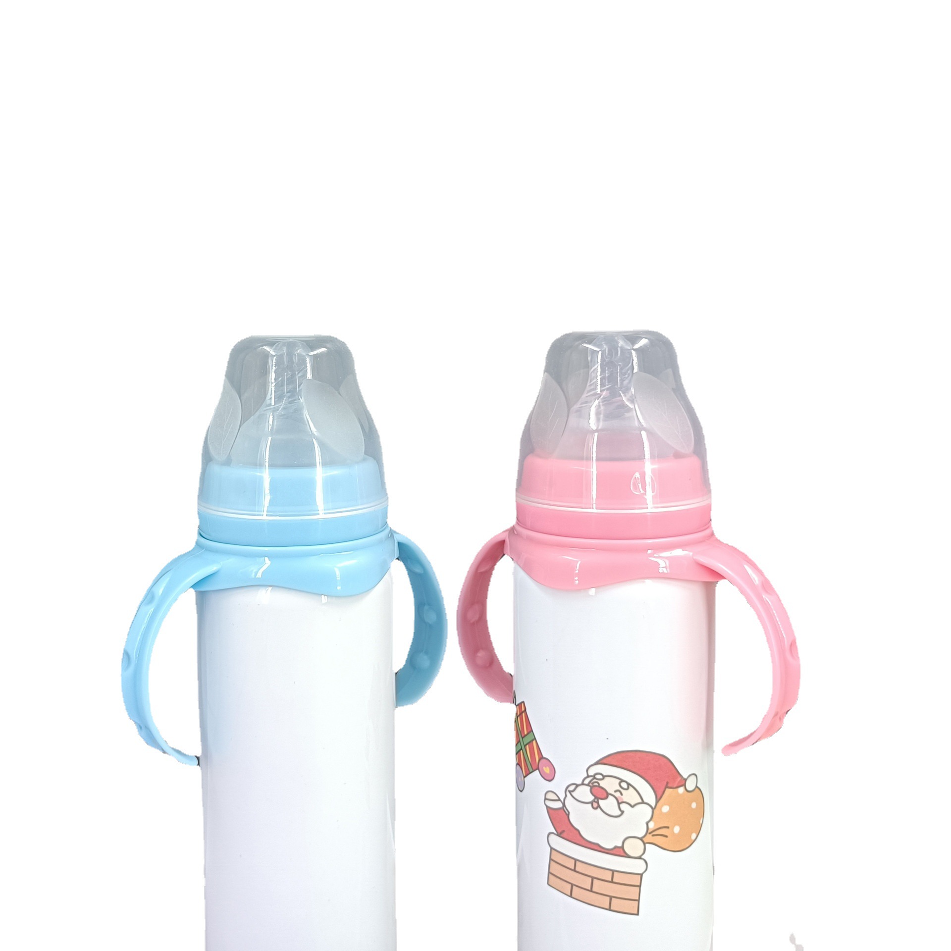 Новая сублимация на 8 унций детская кормление бутылка из нержавеющей стали Sippy Cup с ручкой сосков нерушимая белая бутылка для кормления