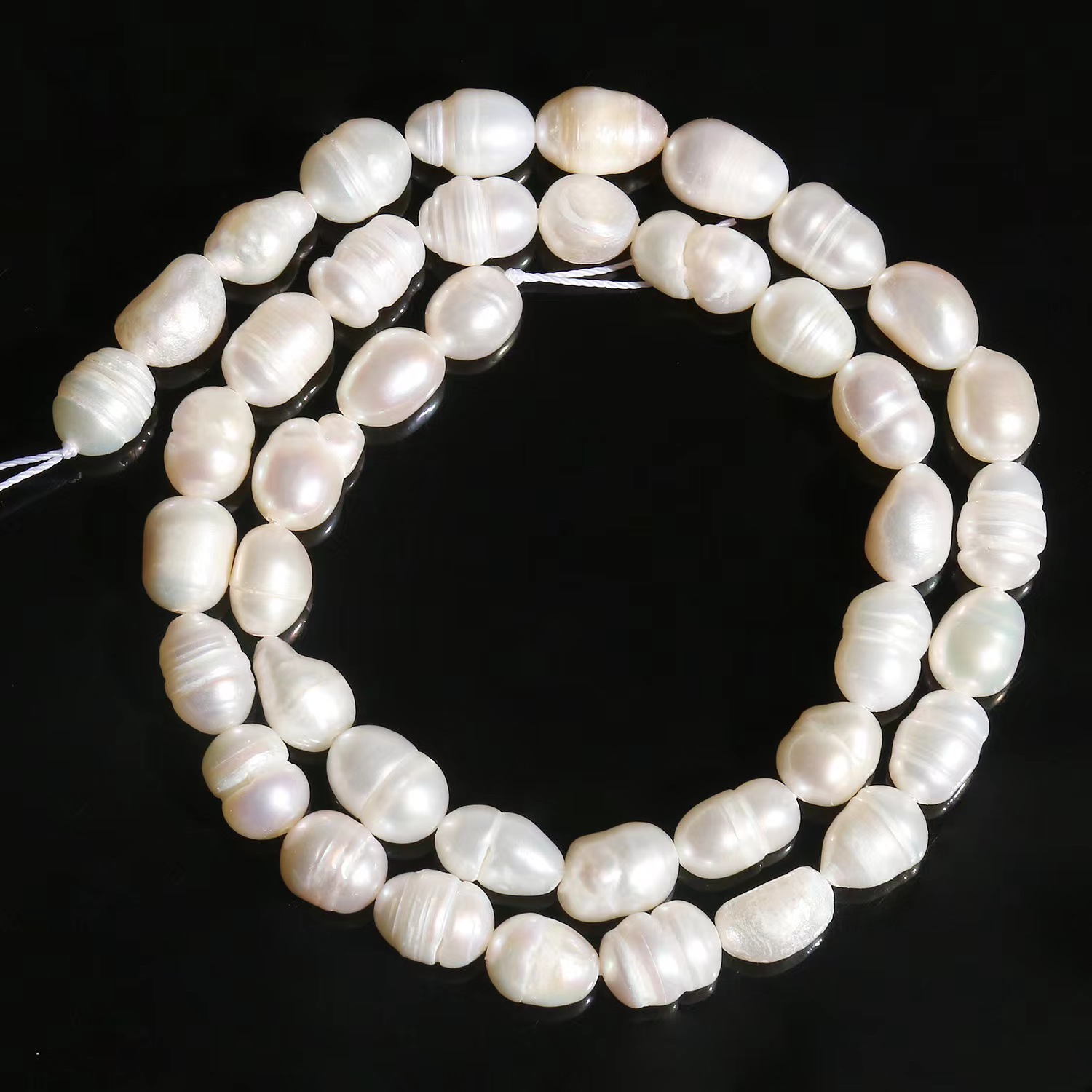Natural Süßwasserperlen Perlen Halskette 6-7 mm in Größe 45 cm in langem Meter geformten Perlen mit Wachstumsfehlern Geschenk für Frauen Schmuck