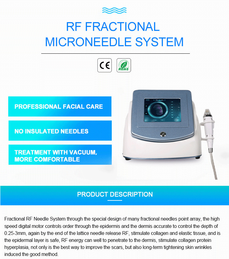 2023 Nova chegada com personalização do logotipo RF Skin Skin Rejuvenenation Microneedle RF para tratamento de remoção de rugas