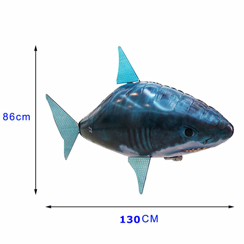 ElectricRC Animals Remote Control Flying Air Shark Toy Clown Fish Balloons RC Helicopter Robot Gift For Kids Inflatable With Helium Fish plane 220913