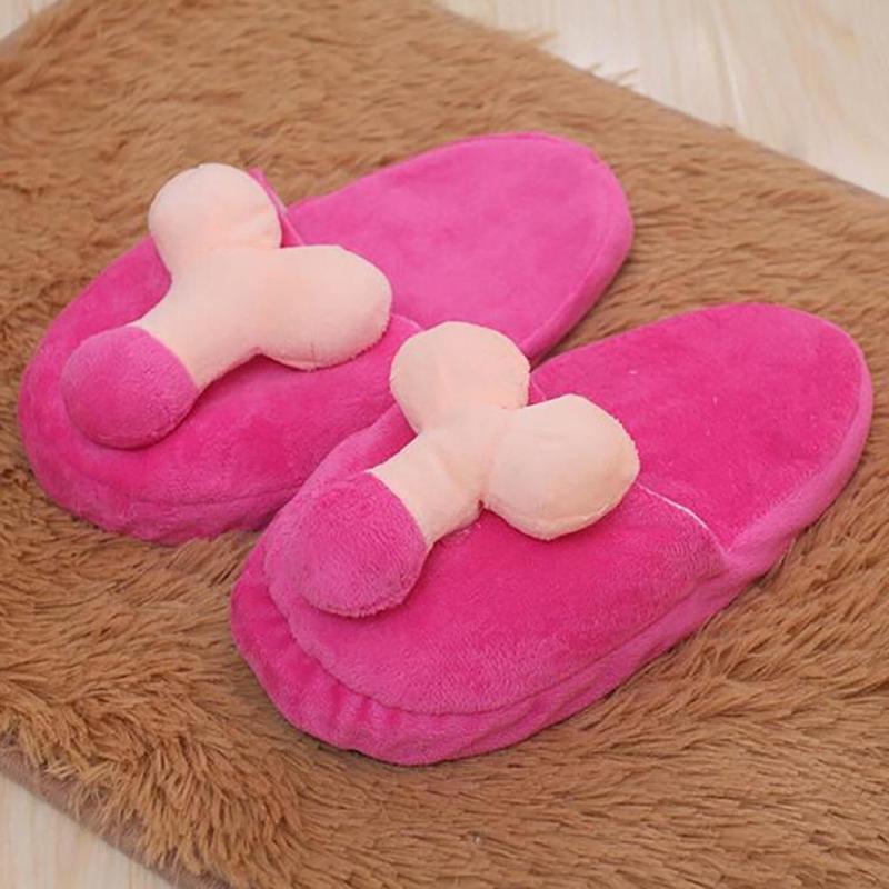 Slippers Fashion Breast Penis Pattern Women Men Cozy Soft Skidproof Indoor Slippers 220913