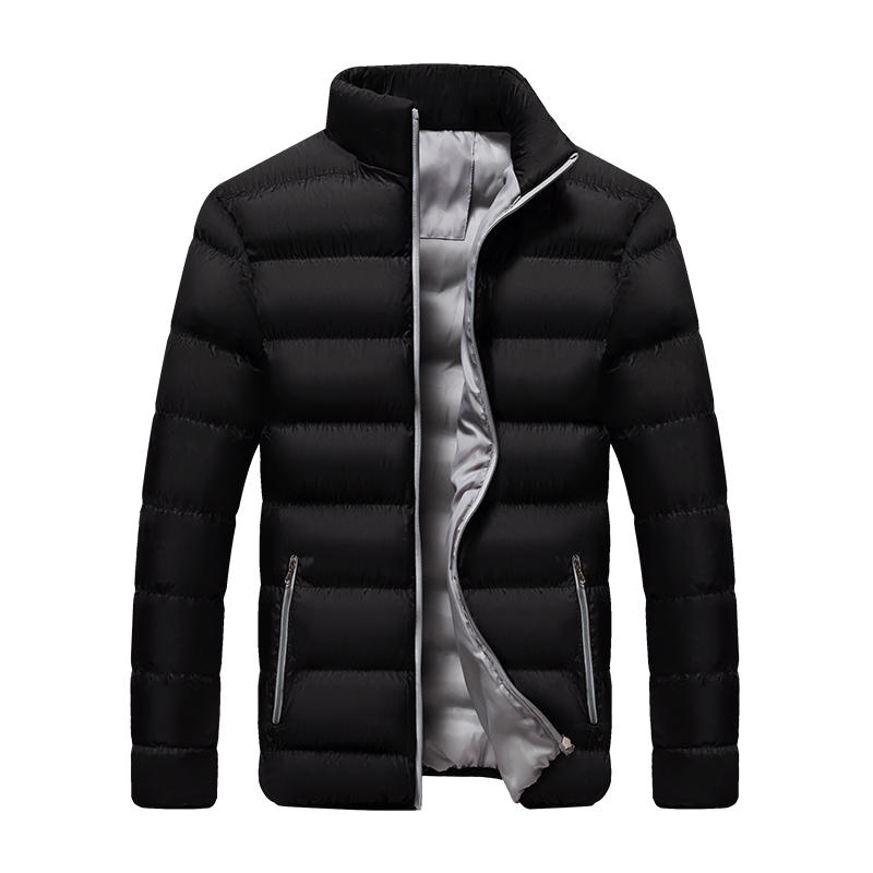 Męska zimowa kurtka parkas z kołnierzem stojącym dla mężczyzn i kobiet gruba ciepła parka solidny kolor Modny streetwear 5xl 220913