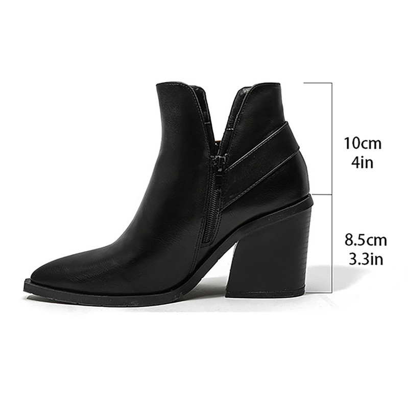 Stivali Stivali da moto da donna Stivali da donna invernali in pelle Eleganti scarpe da donna con fibbia alla caviglia Piattaforme con tacco alto Sexy Botas 220913