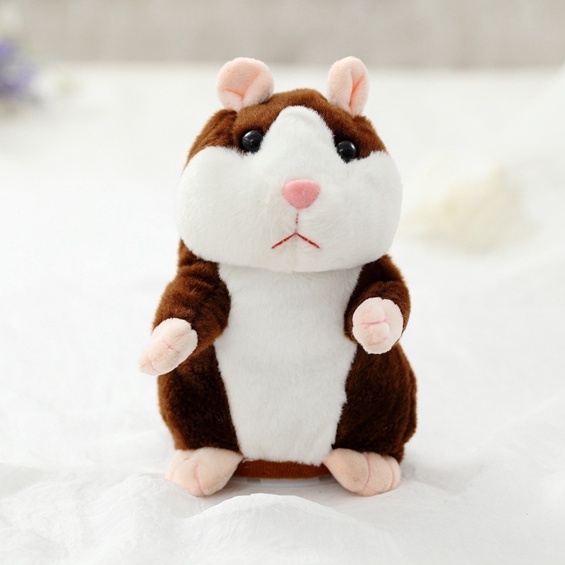 Peluş Bebekler Damla Promosyon 16cm Güzel Talking Hamster Konuşma Ses Kayıt Tekrar Doldurulmuş Peluş Hayvan Kawaii Hamster Oyuncakları 220913