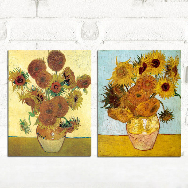 YWDECOR Vincent Van Gogh Golden Tournesol Affiche Imprimer Floral Vase Peinture À L'huile Toile Art Moderne Mur Photo pour Salon