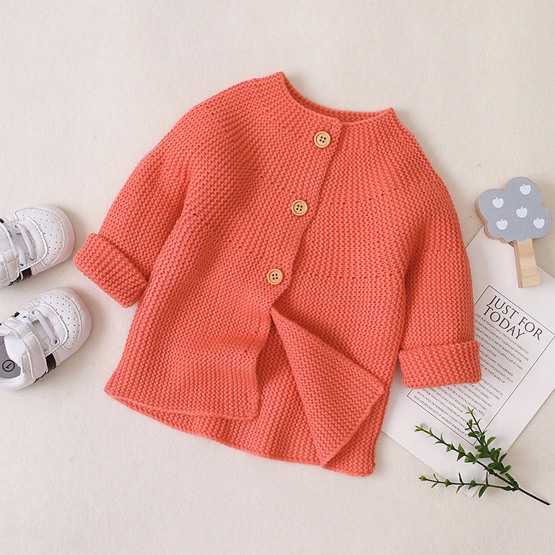 Cardigan LZH Ins Autumn Baby Girls Knitting Sweater Jackets Little Girl Longsleeve Singlebreasted Outing Clothes 03 Years Old 220913