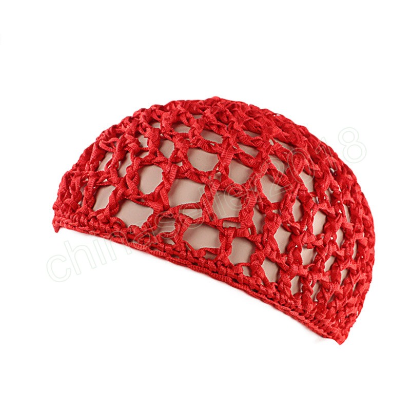 Frauen Mesh Haarnetz handgemachte Häkelmütze Kufi Caps Schlafen Nacht Abdeckung Turban Hut Beliebte Casual Beanie Chemo Hut