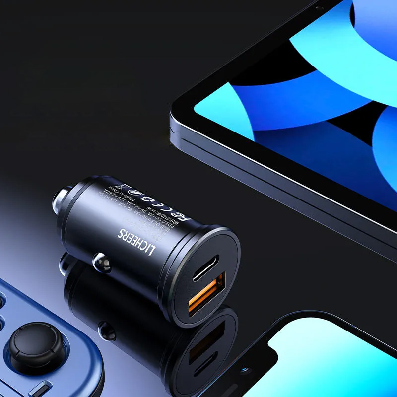 Caricabatteria da auto Dual Usb Car Portable Fast Charging Multifunzione Convertitore accendisigari Plug Power Adapter