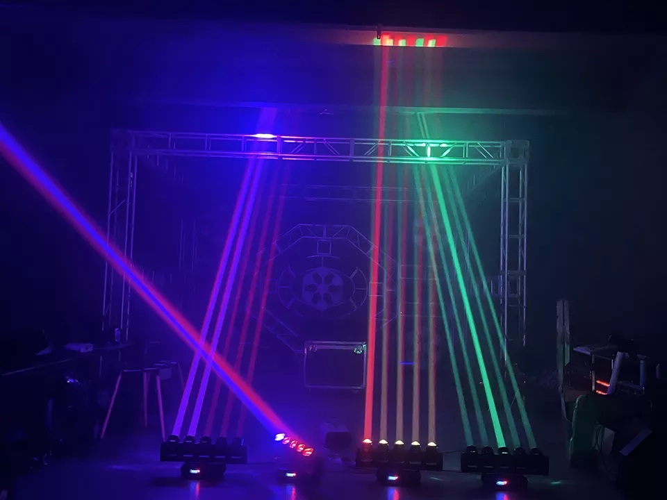 Bühnenbeleuchtung Pixelsteuerung 40W RGBW 4in1 20W Weiß LED bewegte Kopfstrahl Leuchtdisco DJ Clubbeleuchtung