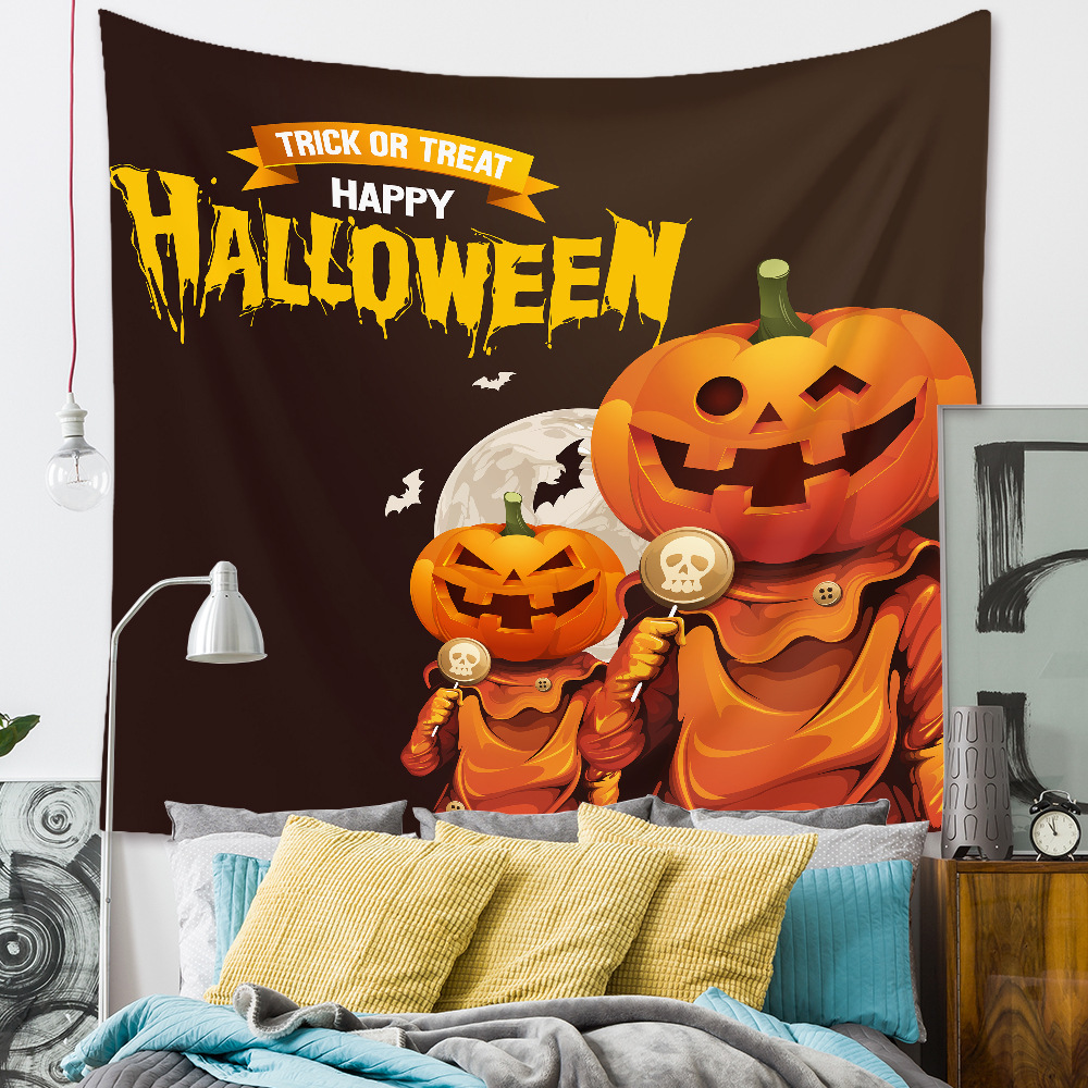 New Halloween Tapestry Bedroom Sala de estar de decora￧￣o de parede Background Ploth Ploth Art Tapestry