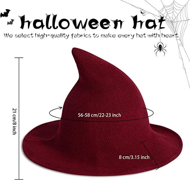 Halloween bucket hat Sheep Wool Christmas Halloween Foldable Costume Ball Sun Cap Witch Pointed Fisherman Knit hats6542494
