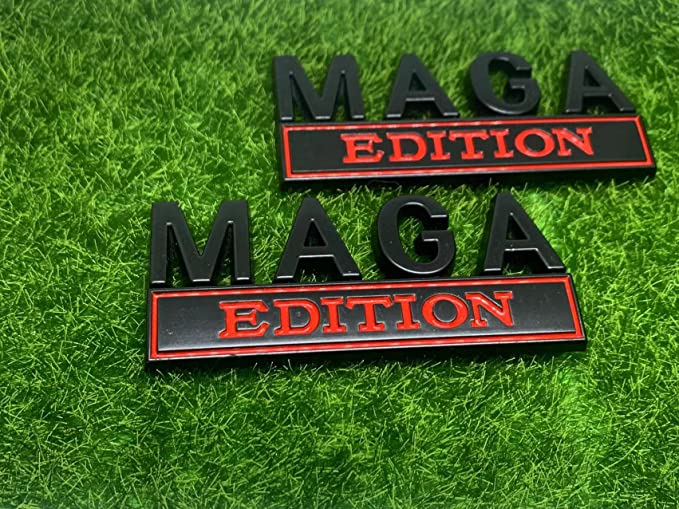 Maga Edition Car Emblems металлические наклейки наклейка классический личность сплав America снова великолепной эмблемы для значков Metal Leaf Board 0913