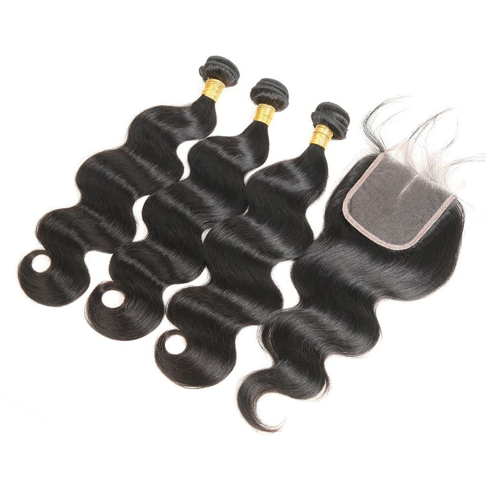 Pacotes de ondas corporais 8a cor natural Remy Human Hair Tais de 8-26 polegadas