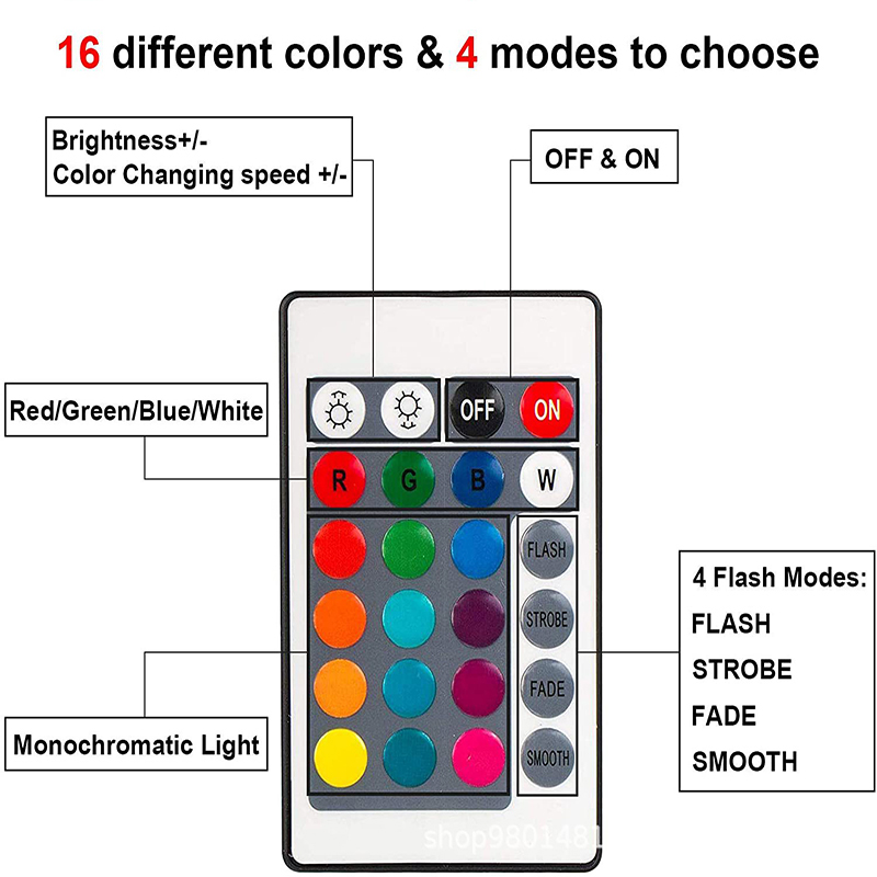 Base de lumière LED 3D veilleuse 7 couleurs réglable ABS USB télécommande lampe de bureau lampes de Table 3948298