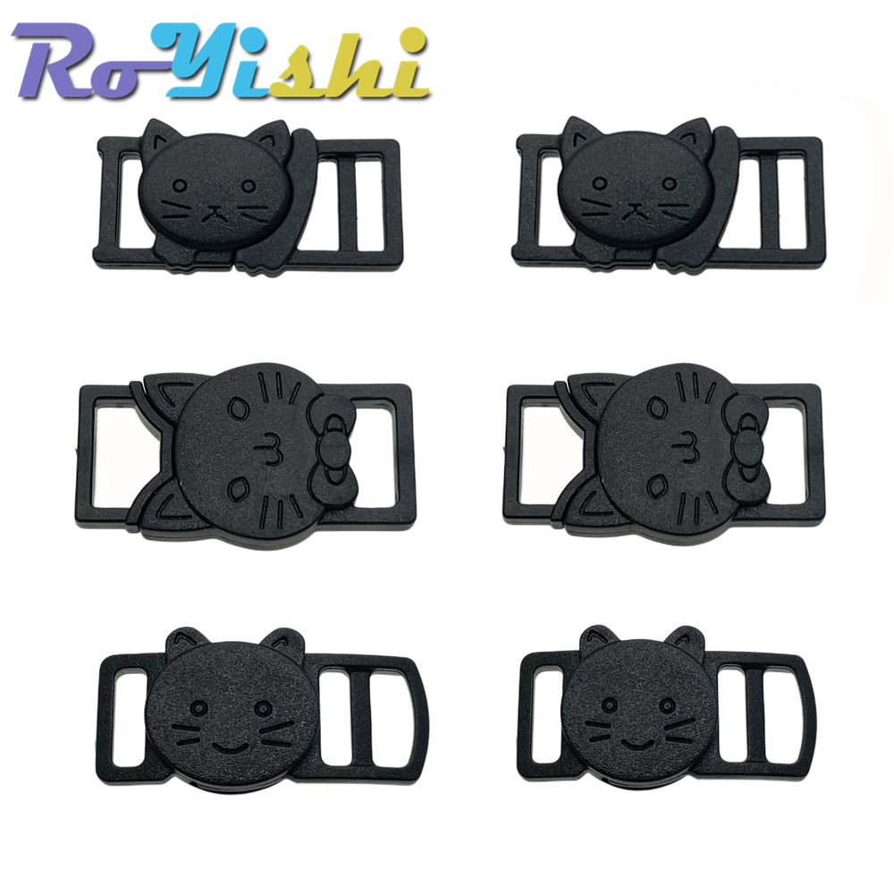 Craft Tools 3/8" Cat-Head Plastic Safty Breakaway Buckles For Bra Cat Collar Paracord Webbing Garment Accessories