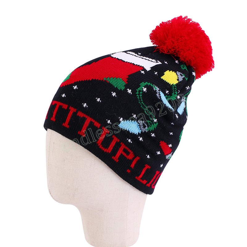 Зимняя шляпа для рождественской детской вязаной кеп