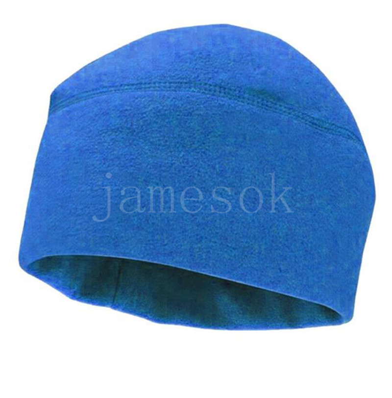 Men's Women's Unisex Winter Solid Color Soft Warm Skull Cap Polar Fleece Thickened Beanie Hat Windproof Outdoor DE750