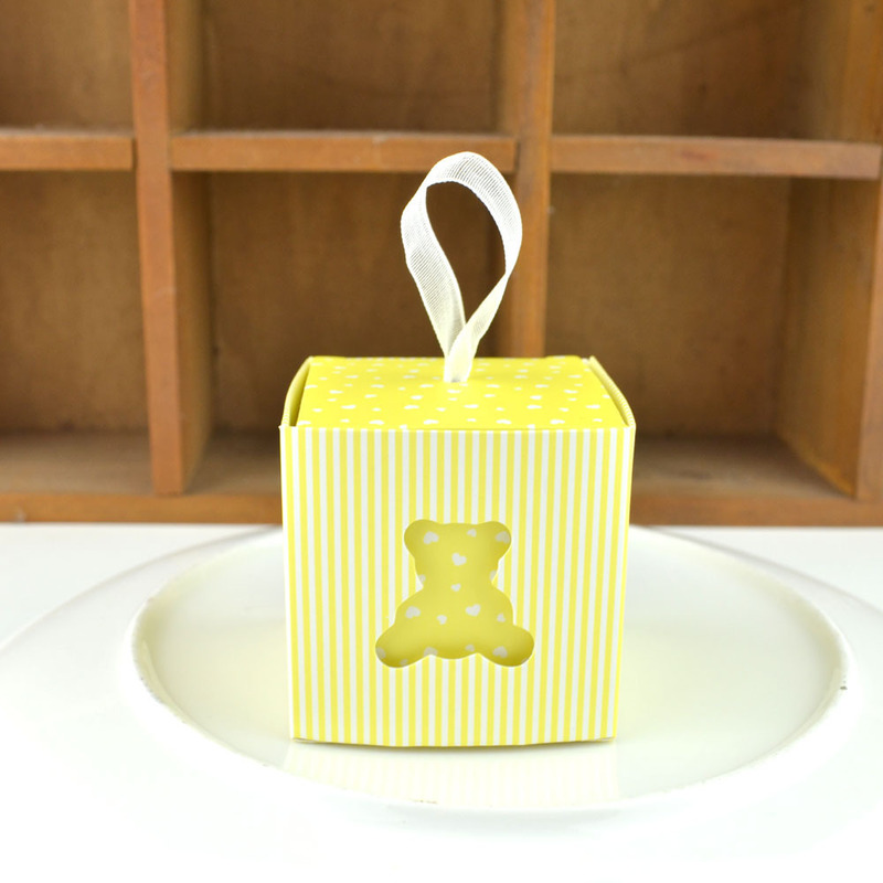 Gift Wrap 50st European Hollow Bear Favor Box och väskor Söt present Diy Candy Boxes For Baby Shower Creative Birthday Guests Party Supplies 220913