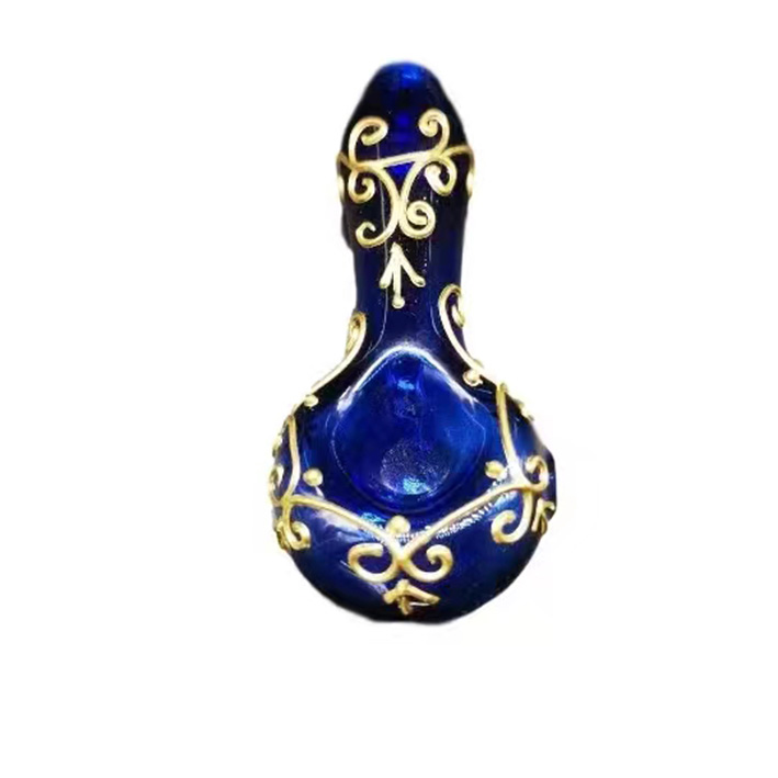 Wholesales 4 Inch Pipes Smoking Accessories Hookah Tobacco Spoon Colored Mini Glass Pipe Small Hand Pipes For Oil Burner Dab