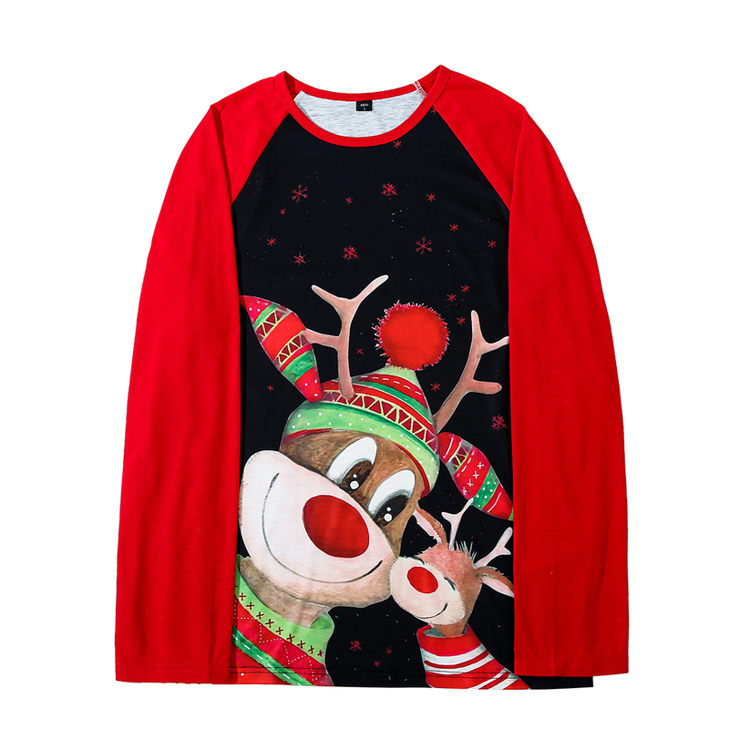 Family Matching Outfits Christmas Moose Pattern Family Matching Pajamas Set Adults Kids Sleepwear Casual Soft Pyjamas Thick Homewear Xmas Look 220913